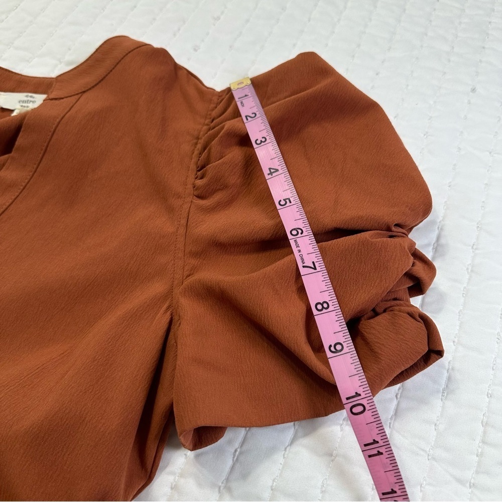 Entro V-Neck Tiered Puff Sleeve Mini Dress With Pockets - Picture 8 of 16